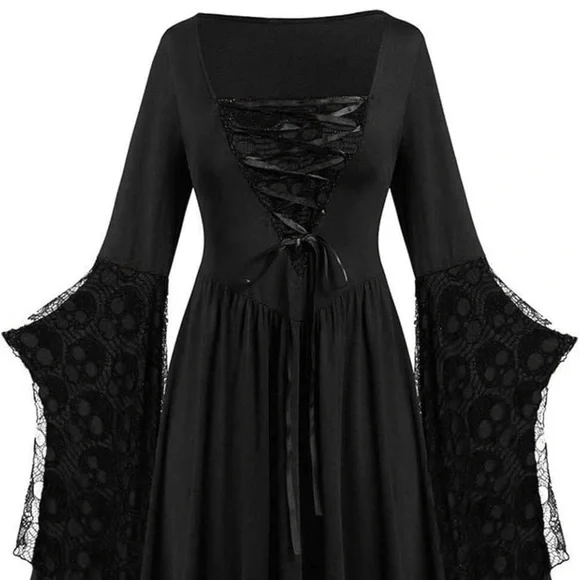 Victorian, Gothic, Witch, fancy dress, Halloween costume - Picture 3 of 8